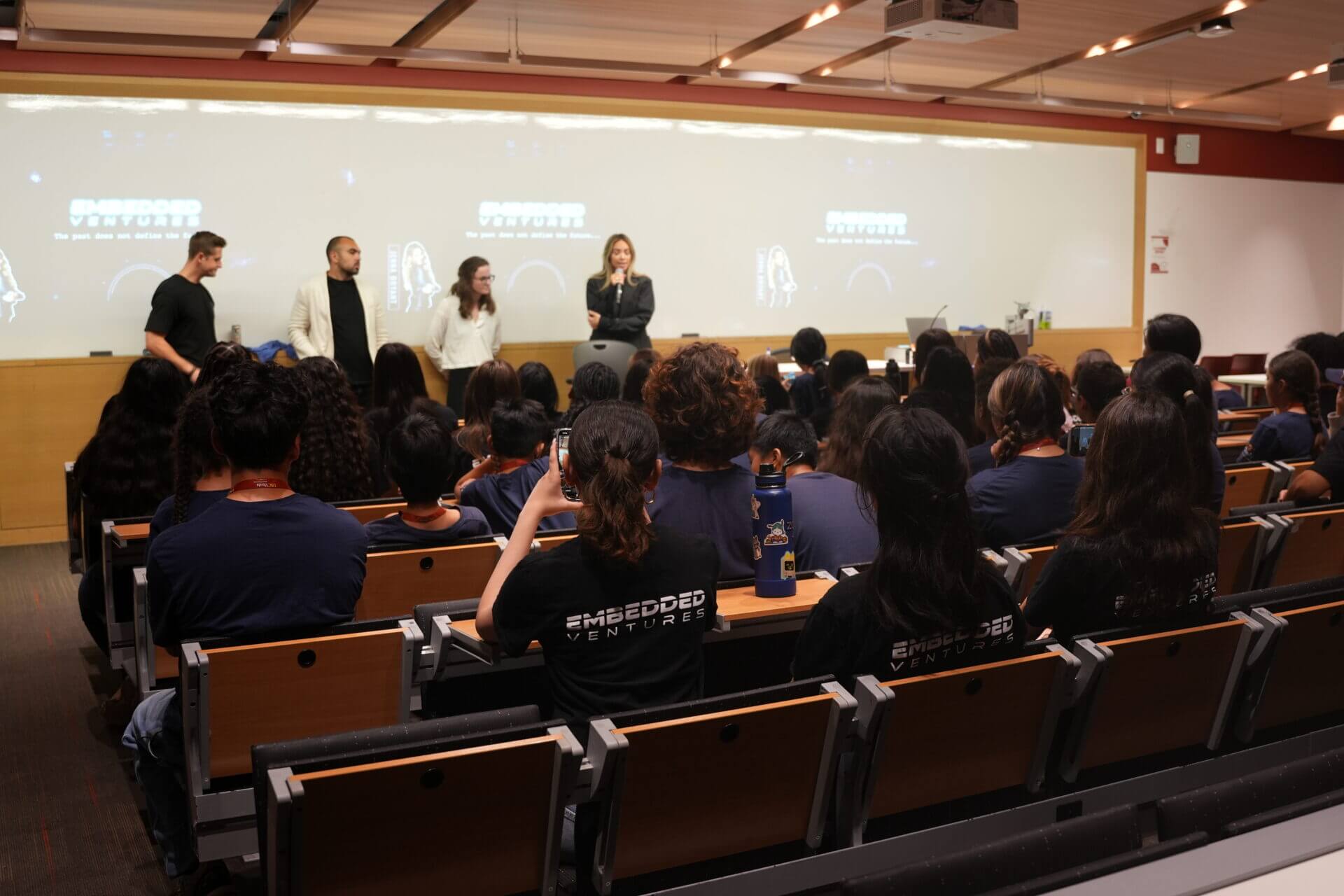 students during a program briefing